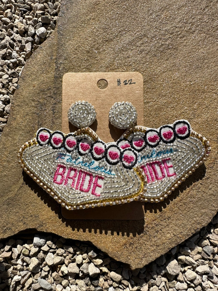 Las Vegas Bride Statement Earrings