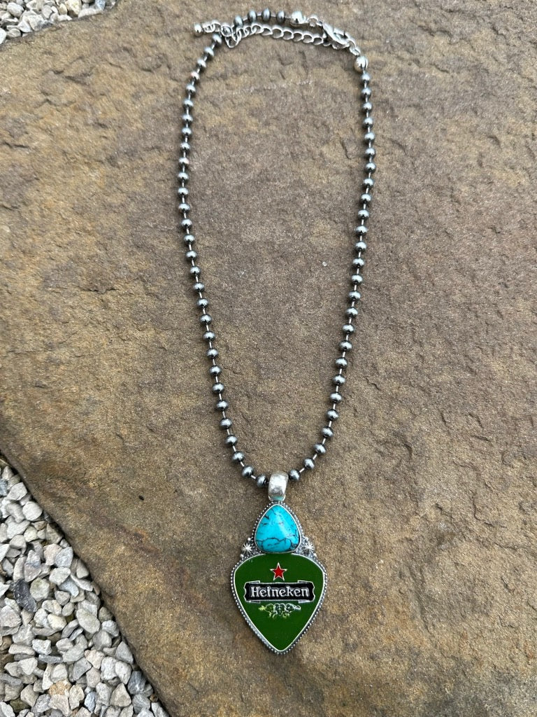 Heineken Turquoise Necklace