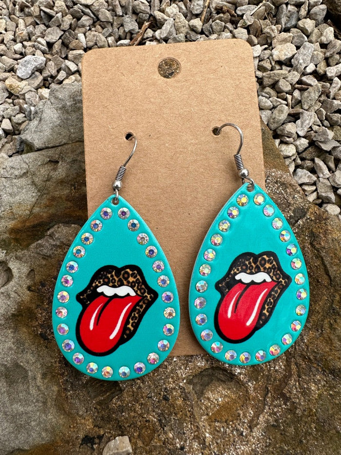 Rolling Stones Turquoise Drop Earrings