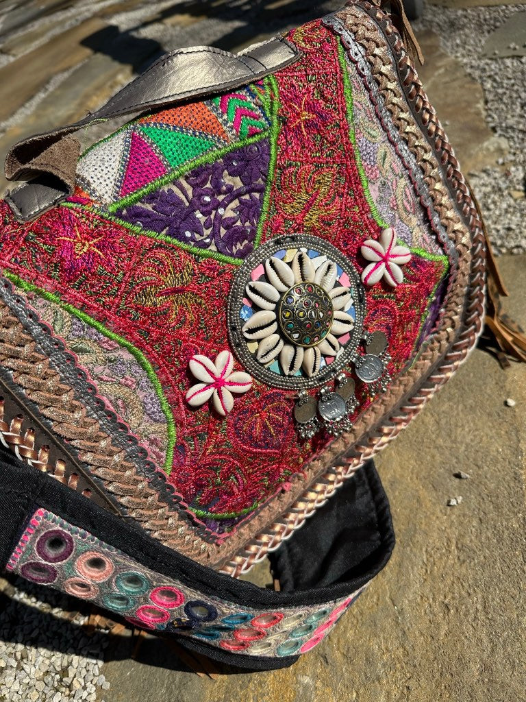 Gypsy Cheetah Fringed Bag