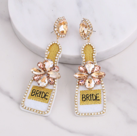 Embellished Bridal Statement Earrings